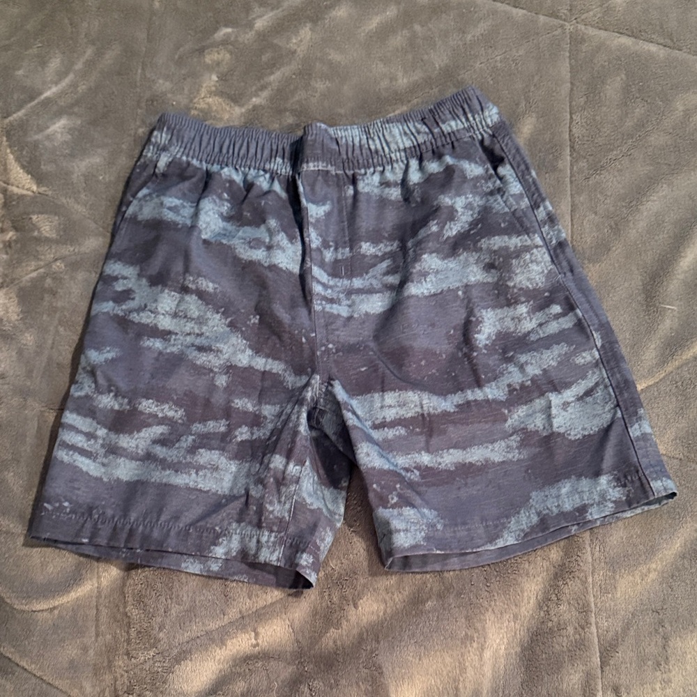 Burnside Kids Camo Shorts - Gray and Blue